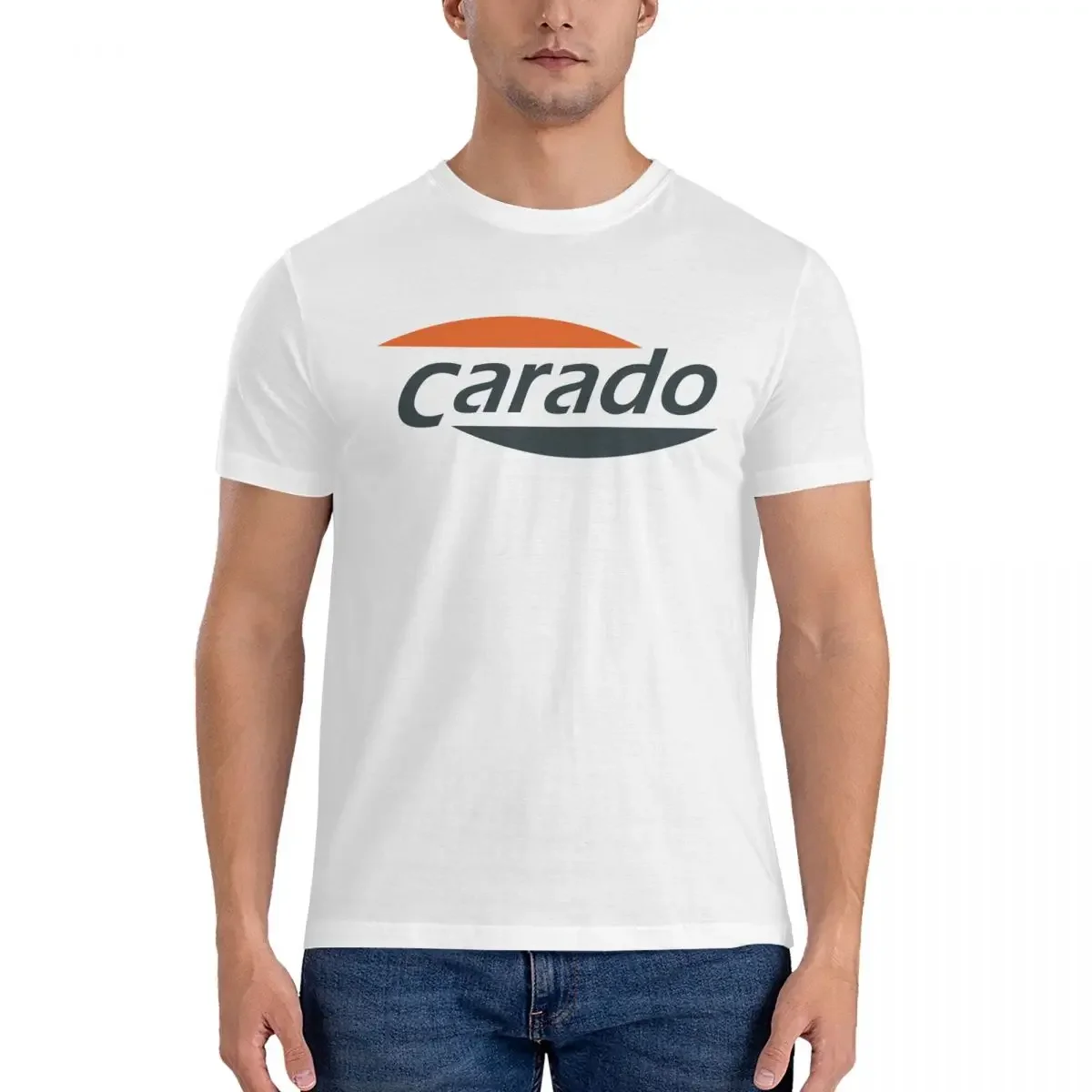 Футболка с логотипом Carado для мужчин футболки из хлопка Мужская футболка коротким