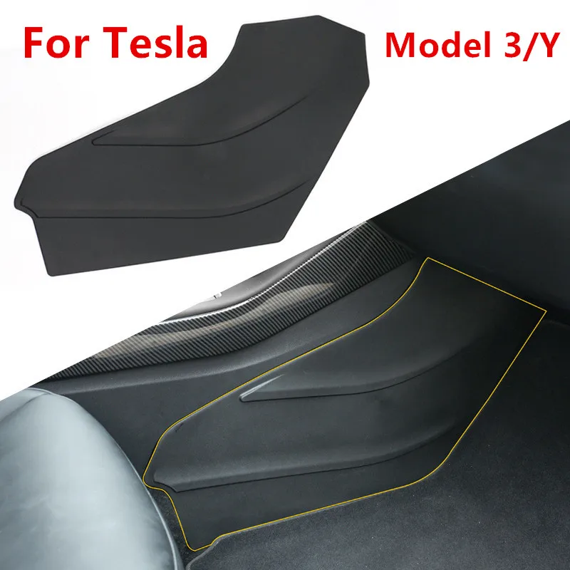 2PCS For Tesla Model 3 Y Central Control Side Baffle Protective Cover Pads Central Control Side Trim Anti-Dirty Pad