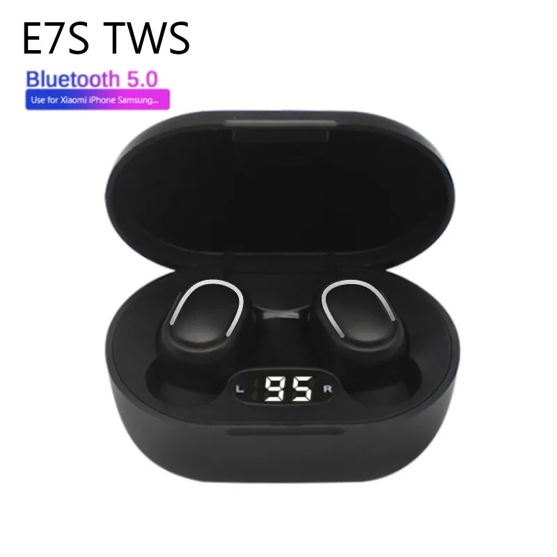 TWS E7S Fone Bluetooth Earphones Wireless Headphones for Xiaomi Noise Cancelling Earbuds with Mic Wireless Bluetooth Headset
