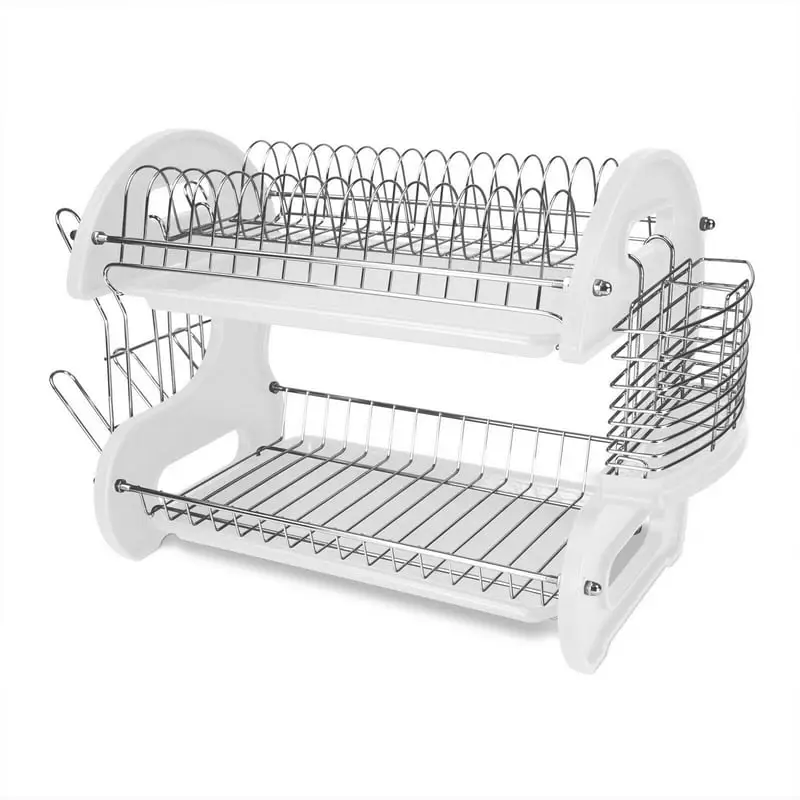 

Tier Plastic Dish Drainer, White Accesorio cocina fregadero Vianderos para viandas y frutas de cocina Gray patent leather shoes
