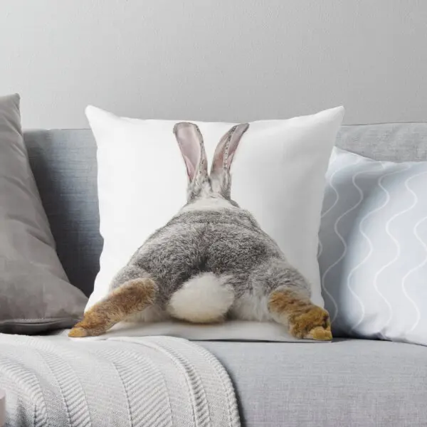 

Just Relax Rabbit View From Behind Printing Throw Pillow Cover Cushion Fashion Wedding Hotel Sofa Square Pillows not include
