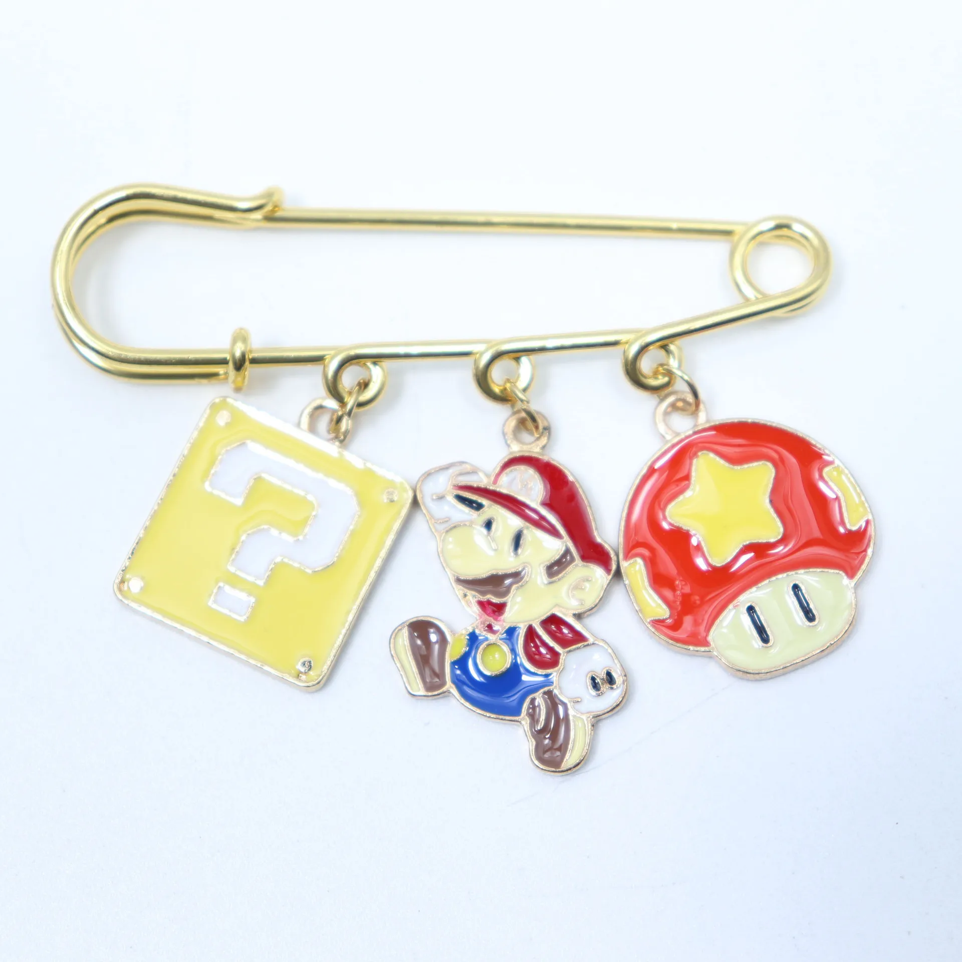 

Super Mario Enamel Pin Game Lapel Pin Cars Motorcycles Badges Cute Dinosaur Ghost Brooch for Clothes Bags Shirt Accessories Gift