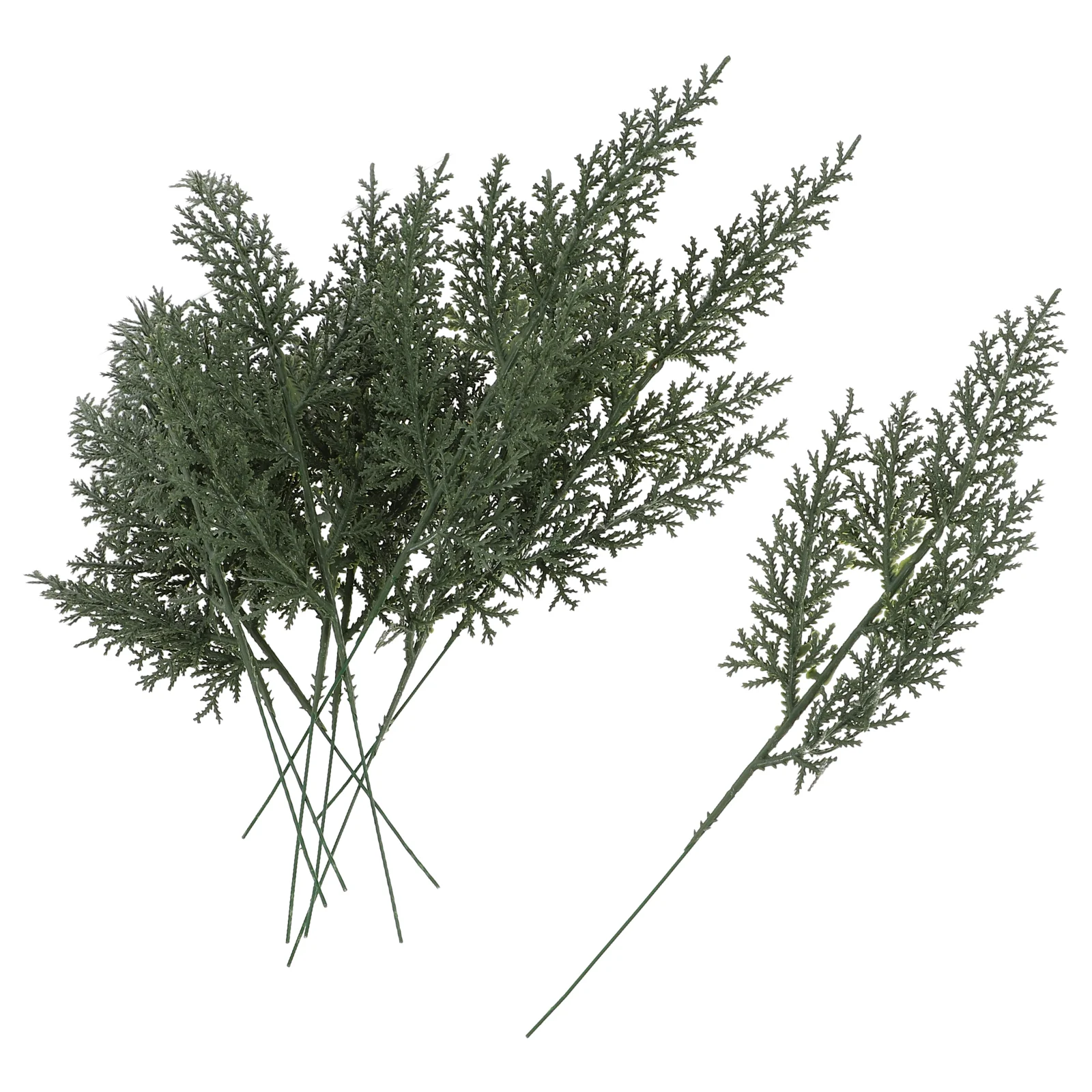 

40pcs Artificial Faux Cedar Branches Pine Needles Stems Picks Artificial Pine Branches