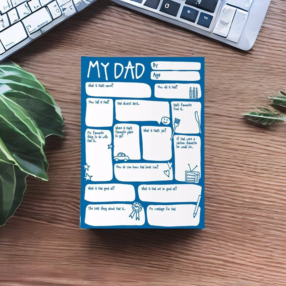 

Father's Day Birthday Card For Dad Personalised Fill In Blanks Interview Q&A Keepsake For Christmas