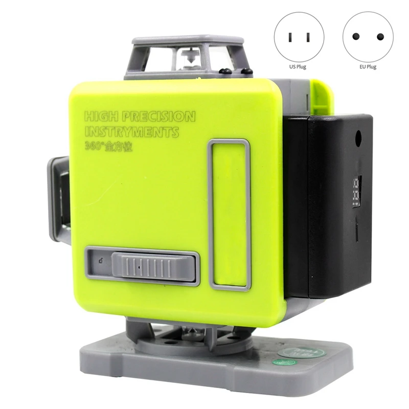 

HOT-16 Lines 4D 360 Beam Green Lasering Level Self-Leveling Degrees Horizontal Vertical Cross Lines Outdoor Battery