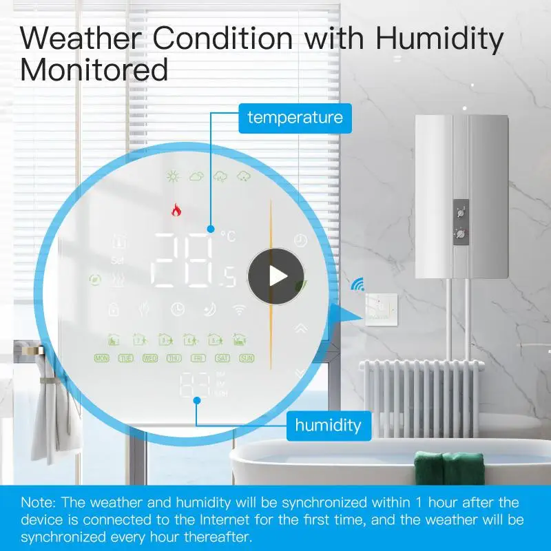 

Tuya Wifi Gas Boiler For Electric Floor Heating Water Touch Screen Smart Thermoregulator Smart Home Warm Floor Heating
