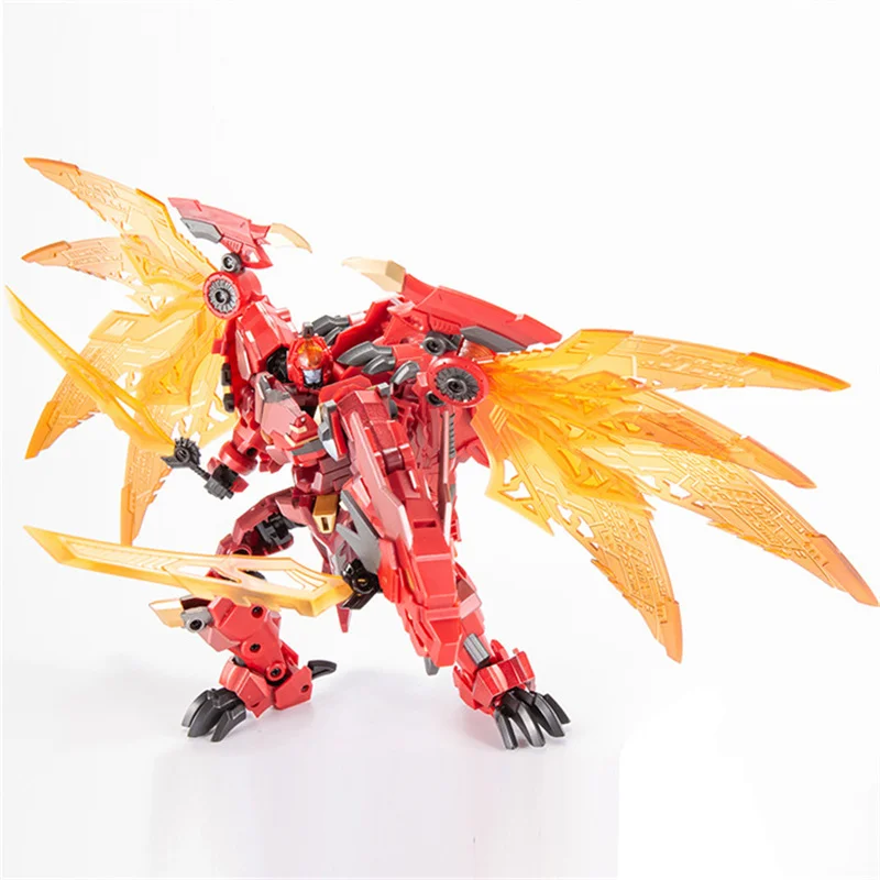 

New Transformation Flame Dragon 8871 KO Red Dragon Deformation Figure Toys Model PE DF07 DF-07