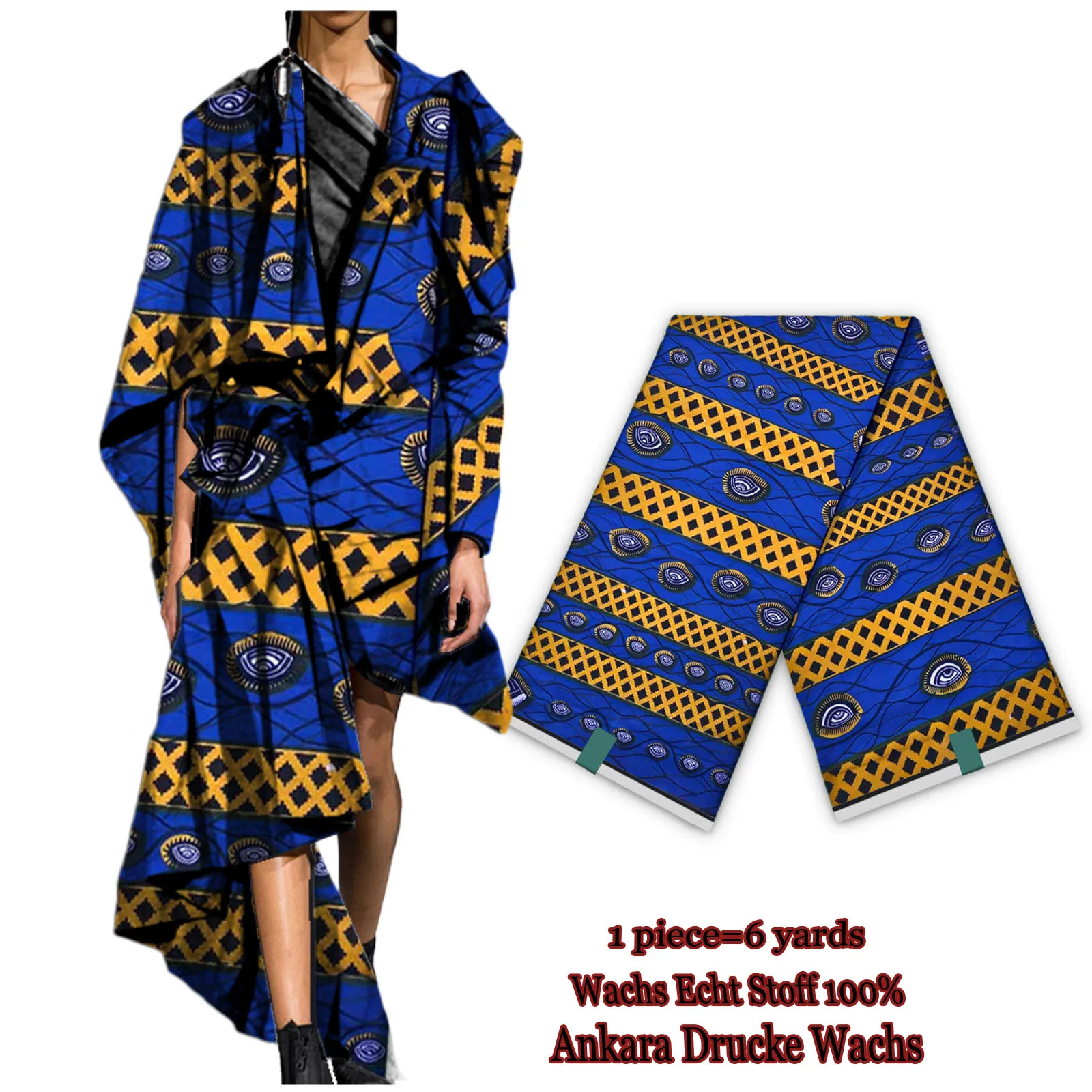 2024 новейшая ткань с восковым принтом 100% хлопок африканская восковая Анкара