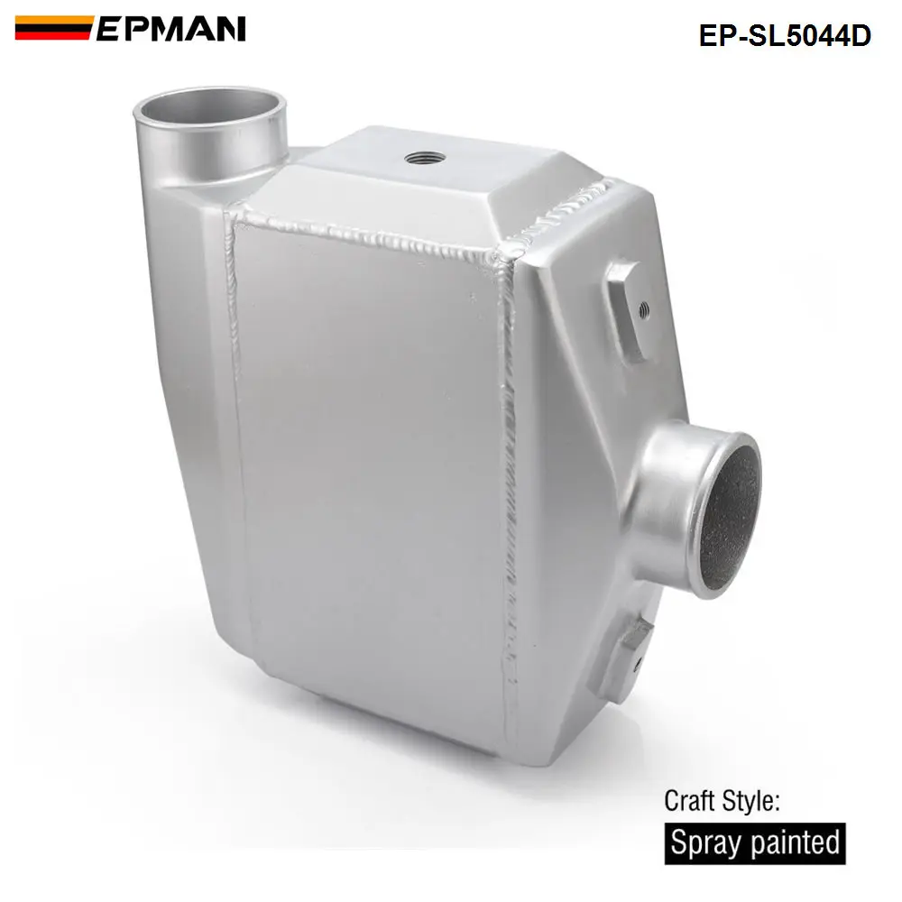 EPMAN Turbo Интеркулер для воды и воздуха — вход/выход 13,3 x 12 x 4,5 дюйма: 3 дюйма, алюминиевый турбоинтеркулер с передним креплением EP-SL5044D