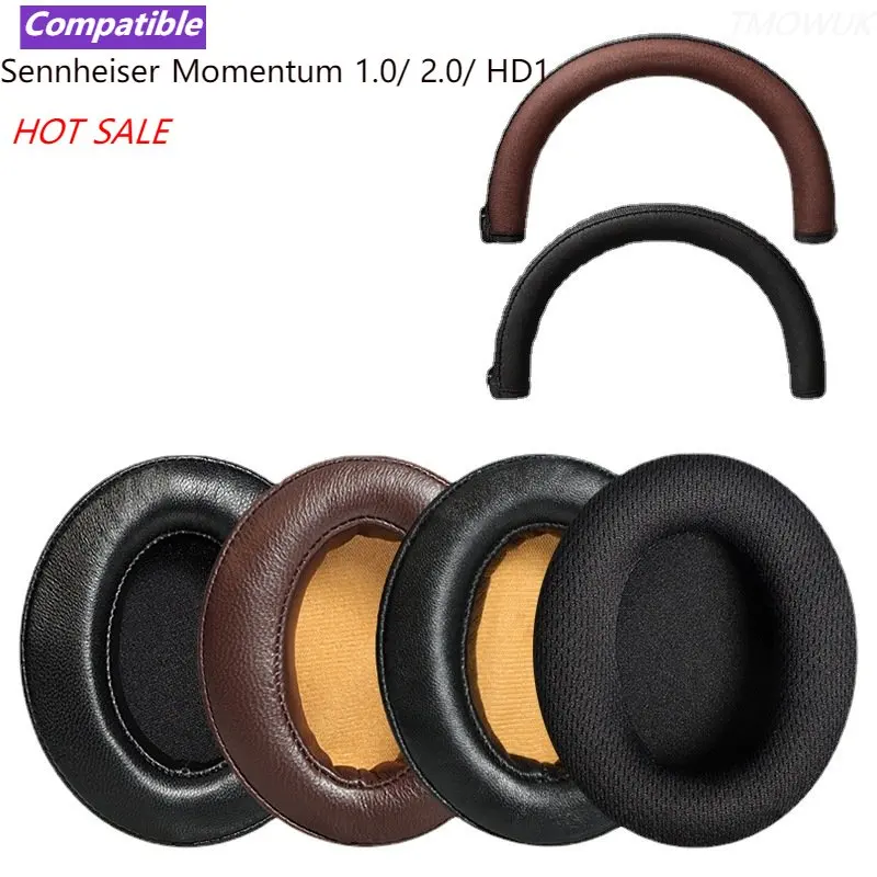 

2pc Replacement Ear Pads for Sennheiser Momentum 1.0/ 2.0/ Headphones Headset Earpads Foam Cushion Cover High Quality