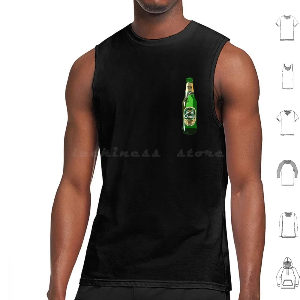 

Thailand Chang Beer Bottle Tank Tops Print Cotton Thailand City Asia Se Asia Southeast Asia Travel Country Beer Food