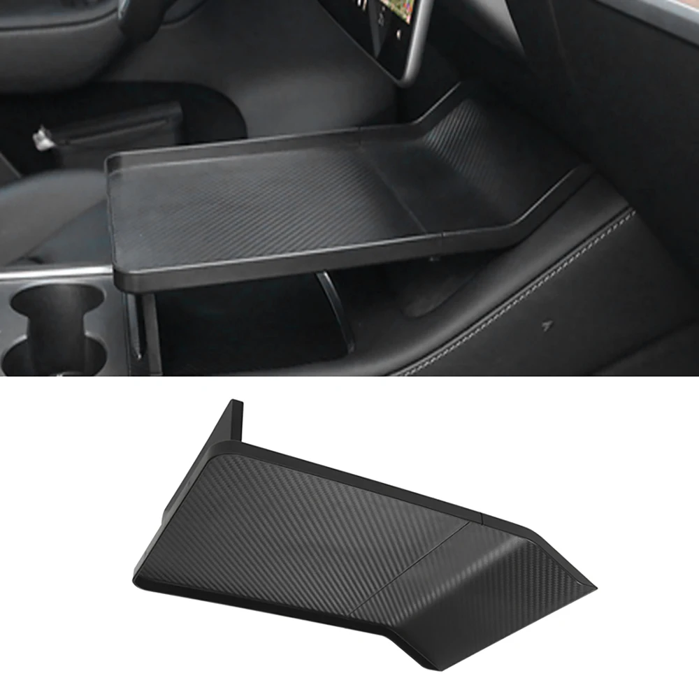 

Center Console Alset Tray For Tesla Model Y Model 3 Food Eating Table Holding Your Essentials During Autopilot Road Trip