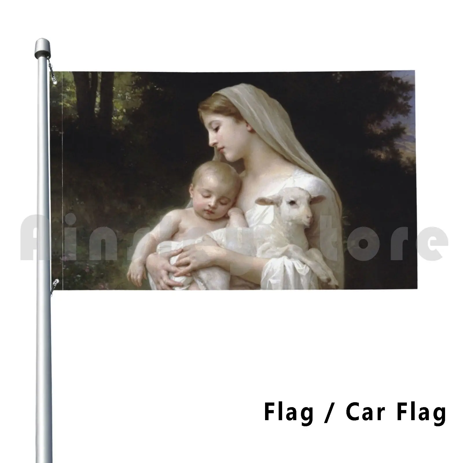 

Innocence-William-Adolphe Bouguereau Flag Car Flag Printing Custom Innocence William Adolphe Bouguereau Portrait