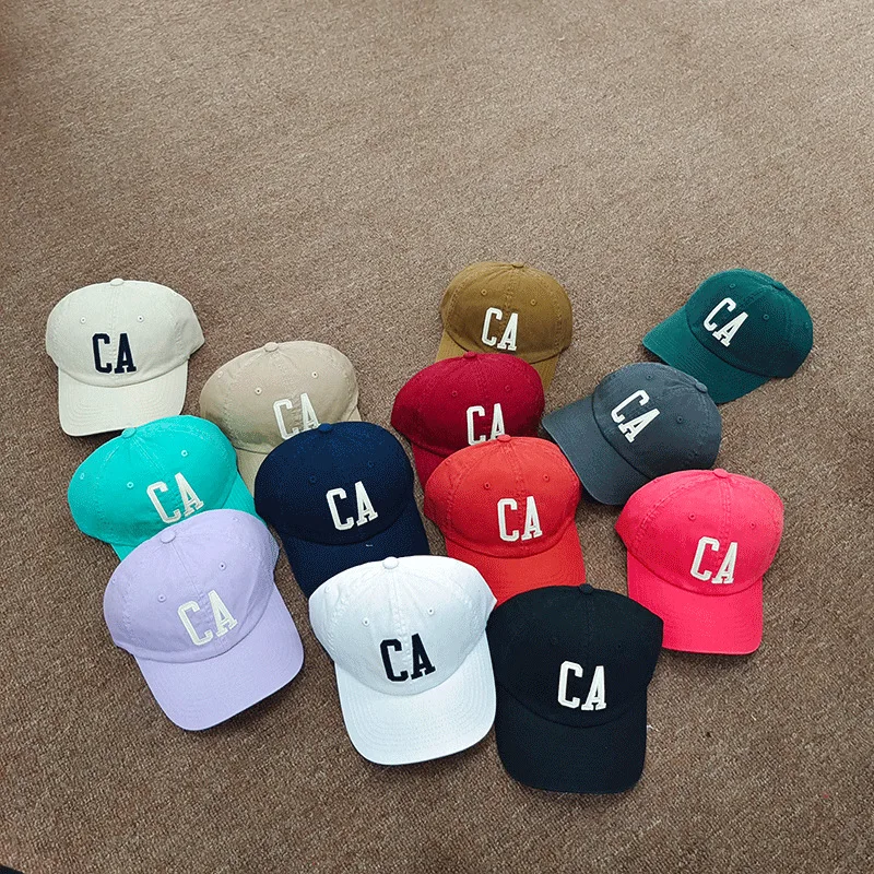 

Бейсболка с вышивкой Ca, Женская Весенняя модная Уличная Повседневная брендовая Кепка с козырьком, цветная Кепка для отца, Кепка-тракер, бейс...