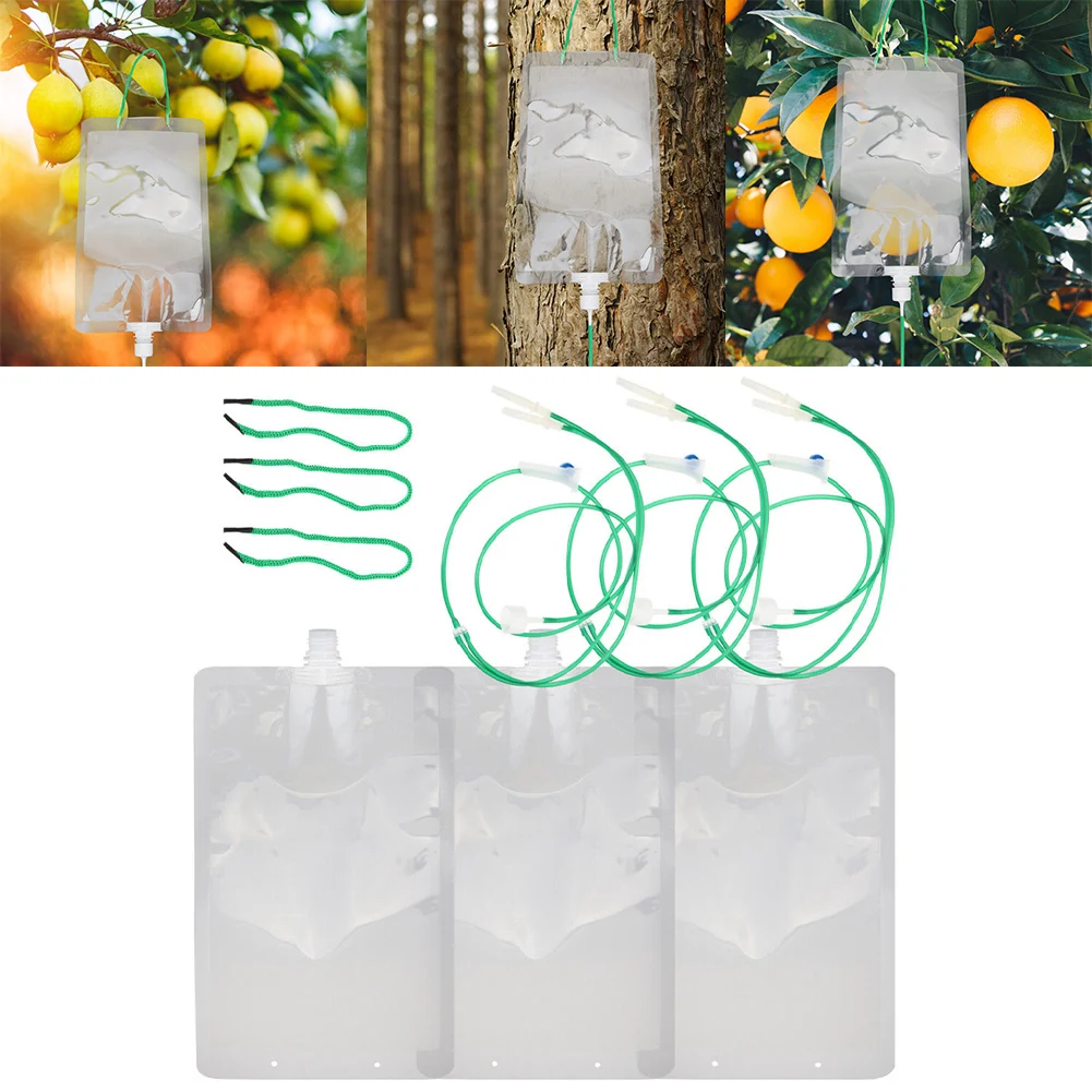 

3set Automatic Watering Dripper Infusion Bag Life Support Plant Drip Irrigation Household Adjustable Plant Flower Waterer System