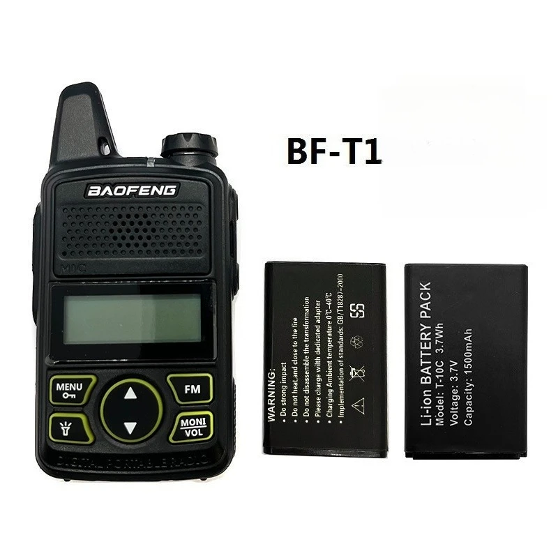 Фото Литиевая сменная батарея 3.7V 1500mAh T-10C, совместимая с мини-рацией Baofeng BF-T1 №3