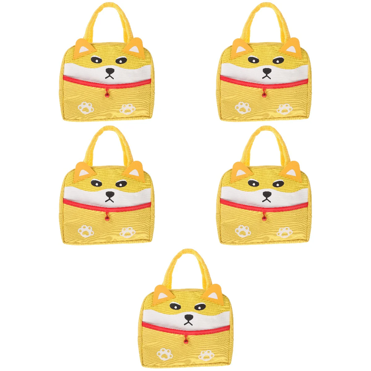 

5 PCS Bento Boxes Kids Container Lunch Insulation Tote Bag Snack Insulated Bags Cartoon