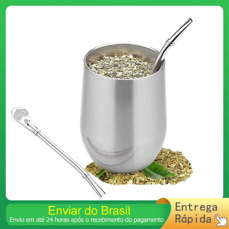 

Alta qualidade Garrafa de Vácuo de Aço Inoxidável para Café 377ML Com Colher MS031