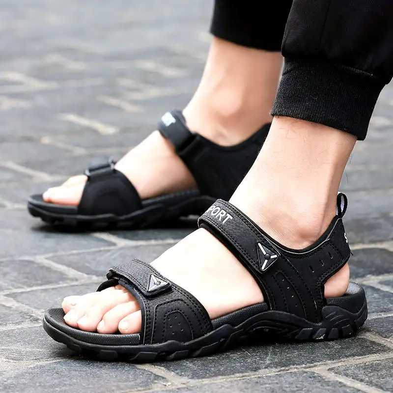 

Hompre Slippers For Men Casual Non-Casual Leather Summer Shoes Men Flame Sandles Light Blue White Sandals Shoo Tennis Whitte
