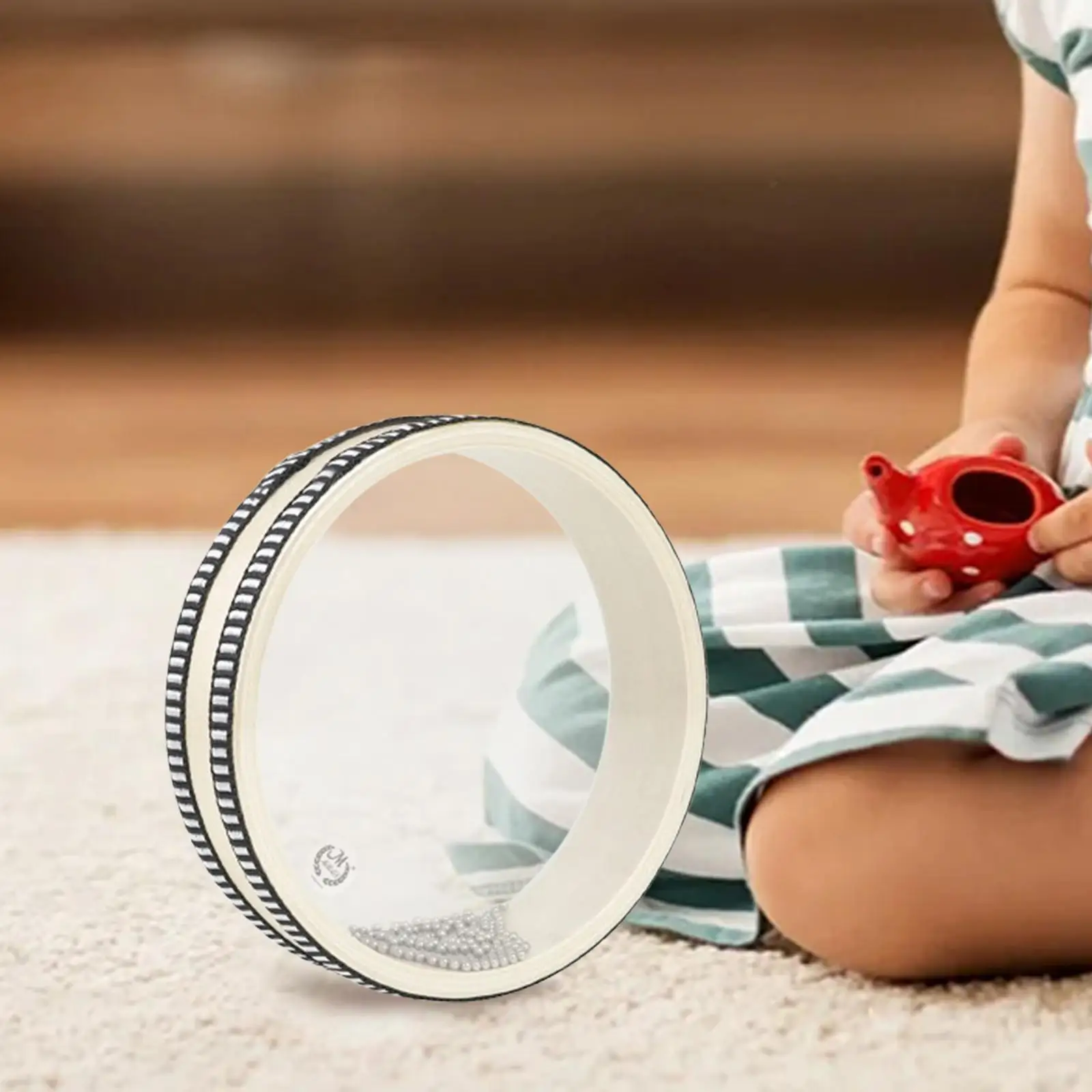 Морской барабан с волнистыми бусинами 6-дюймовый ударный из бисера для дома