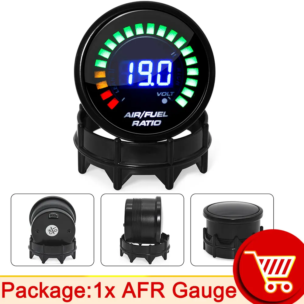 

Цифровой датчик соотношения воздуха и топлива O2 Датчик кислорода для 12 В Автомобильный вольтметр Автомобильный датчик AFR 52 мм 2 в 1 метр Узкополосный индивидуальный