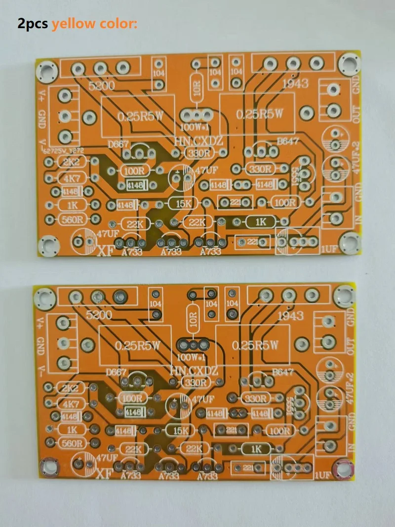 2 шт. 2SC5200 + 2SA1943 HIFI плата 100 Вт одноканальная усилитель PCB пустая DIY Perfect |