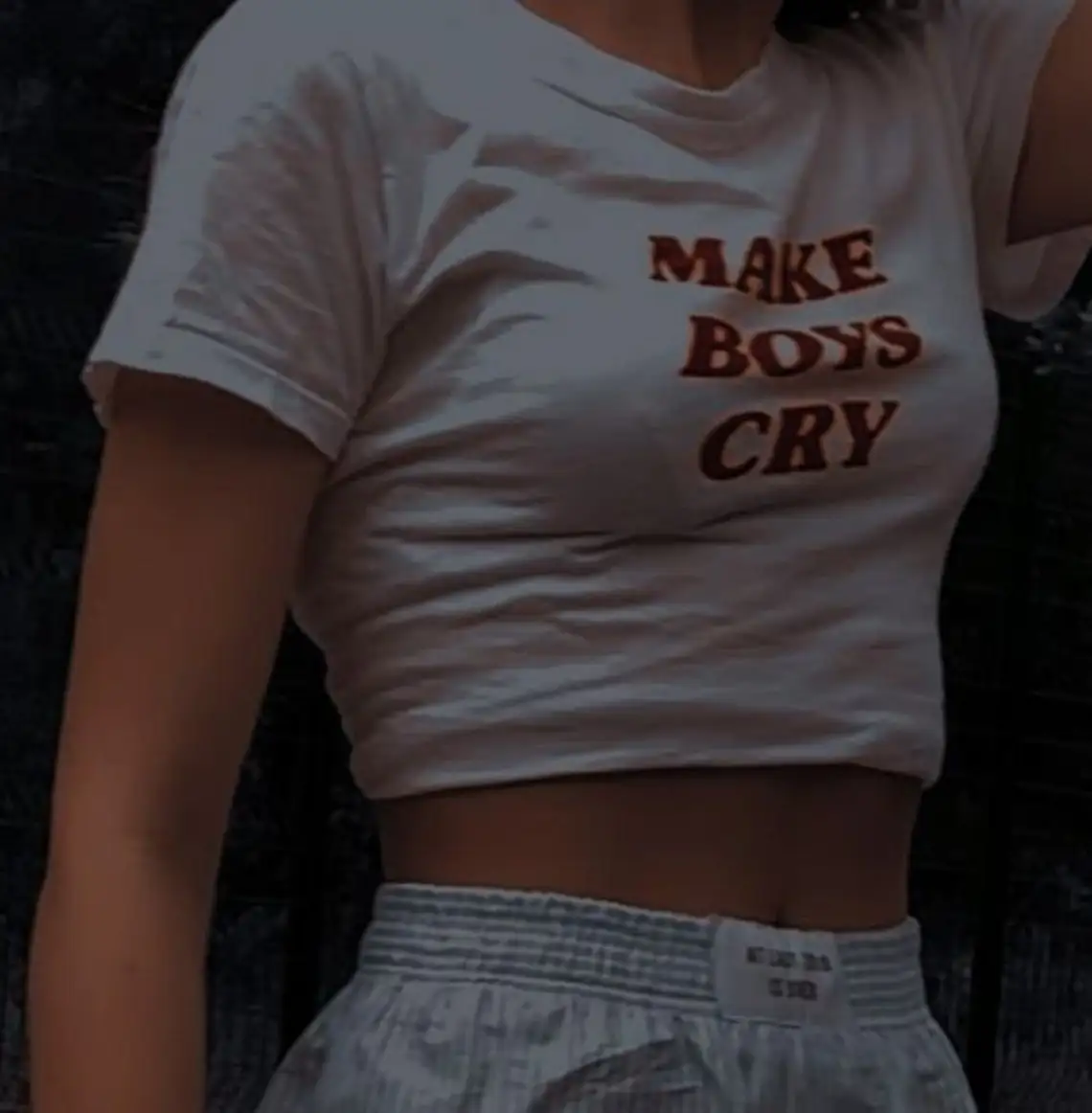 Женский короткий топ Make boys cry в готическом стиле на Хэллоуин обрезанная футболка