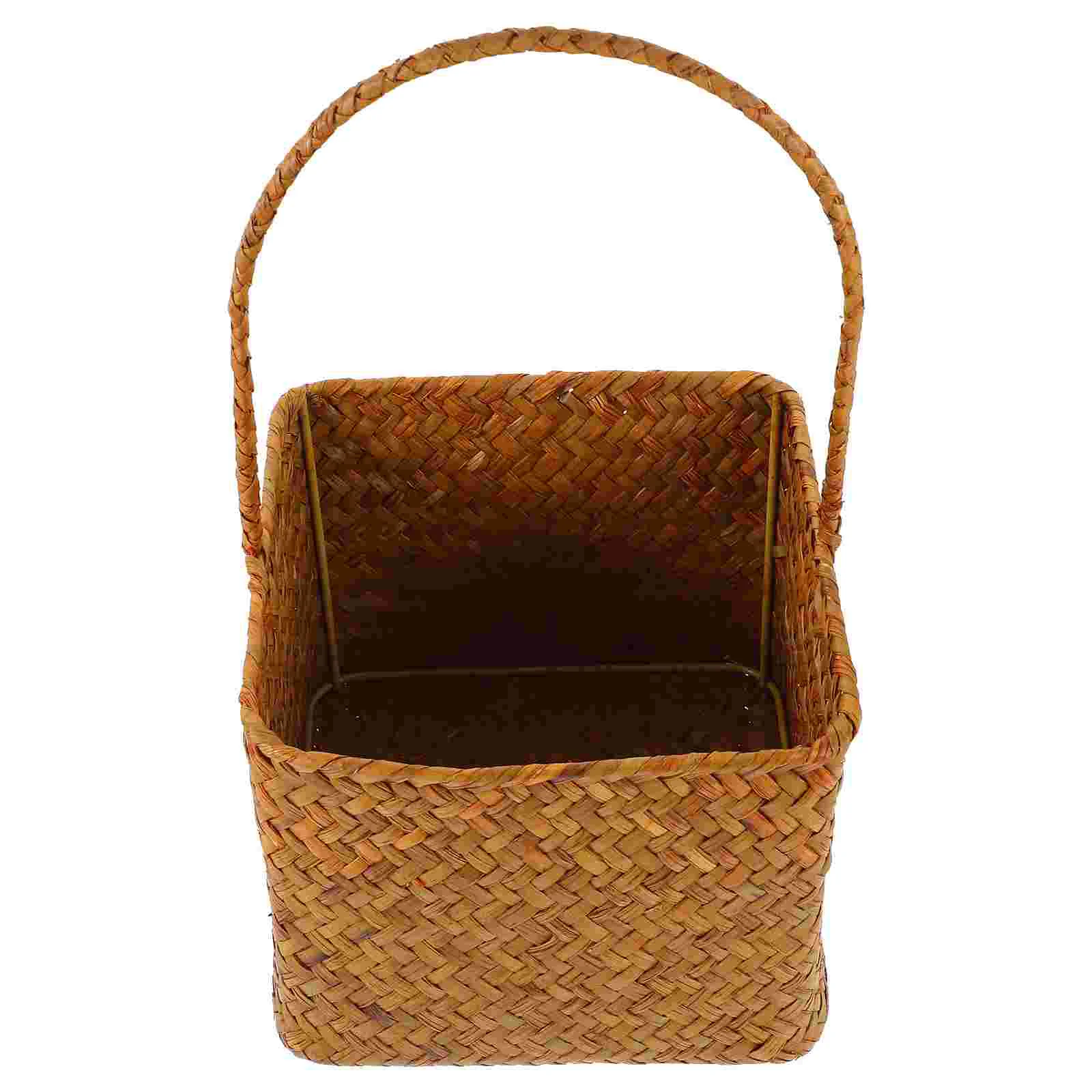 

Wedding Flower Girl Basket Decorative Flower Holder Multipurpose Woven Floral Basket