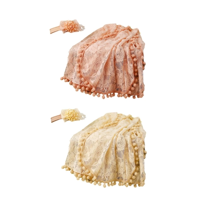 

Baby Photo Wrap Blanket Headband Photo Props Posing Props Newborn Photo Outfit