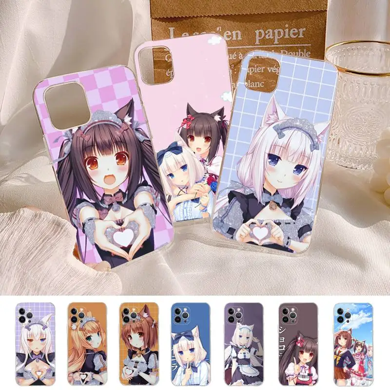 

MaiYaCa Nekopara Phone Case for iPhone 11 12 13 Mini Pro Max 8 7 6 6S Plus X 5 SE 2020 XR XS Case shell