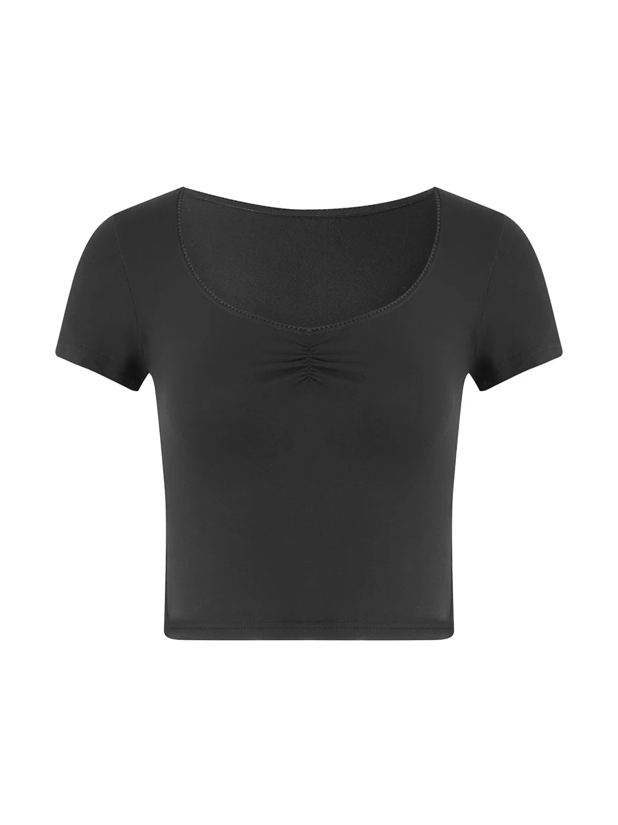 

Женский укороченный топ в рубчик, винтажный Топ с длинным рукавом и V-образным вырезом, базовая вязаная футболка, уличная одежда