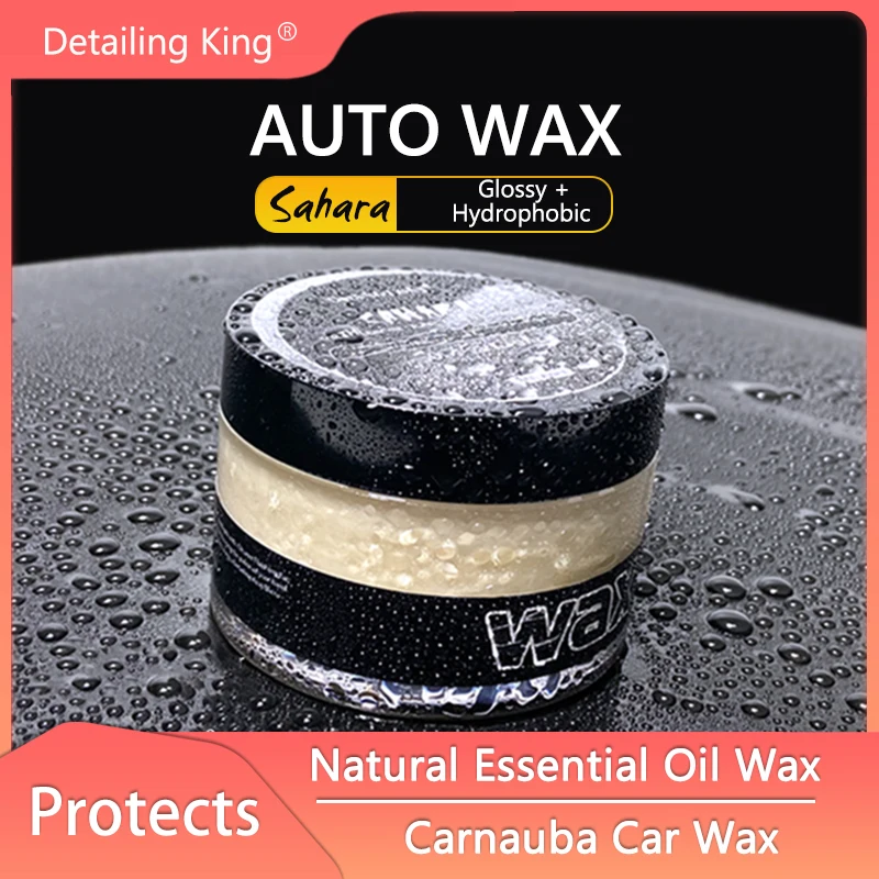 【Detailing King】50/100/200ML Pure Natural Car Wax PTFE* Carnauba Wax(30% Vol.) with Super Gloss/Hydrophobic/Lastingest Protects