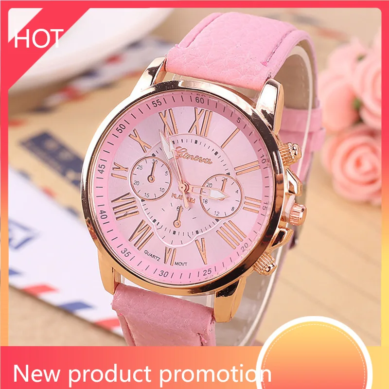 

Женские Аналоговые кварцевые часы с римскими цифрами из искусственной кожи