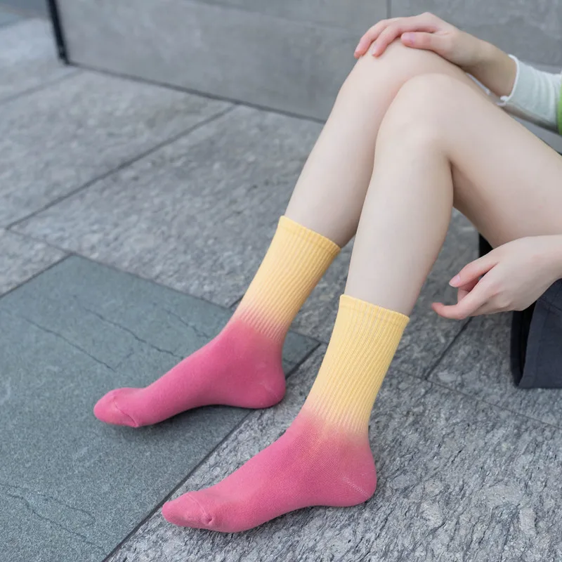 Fashion tie dye socks for men and women pure cotton new socks