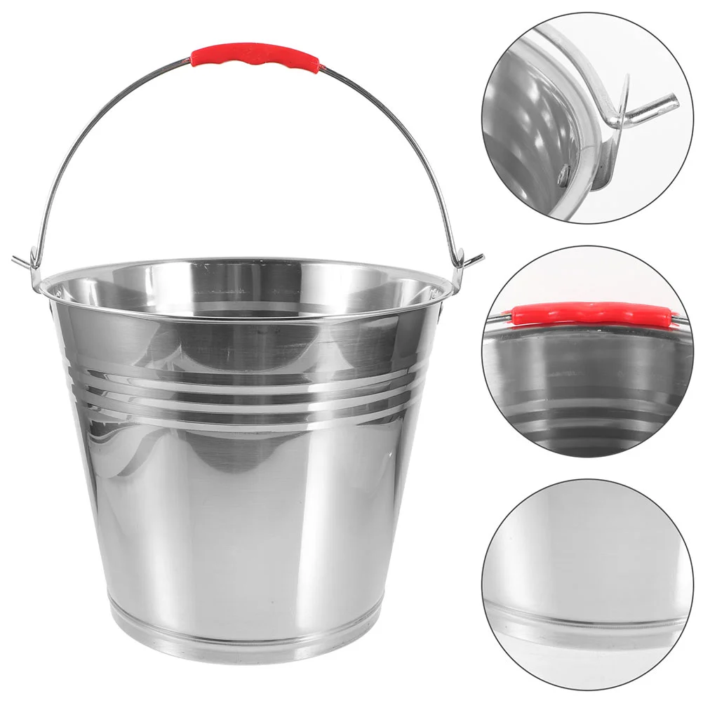 

Portable Commode Horse Feed Bucket Buckets Horses Handle Feeding Water Large Capacity