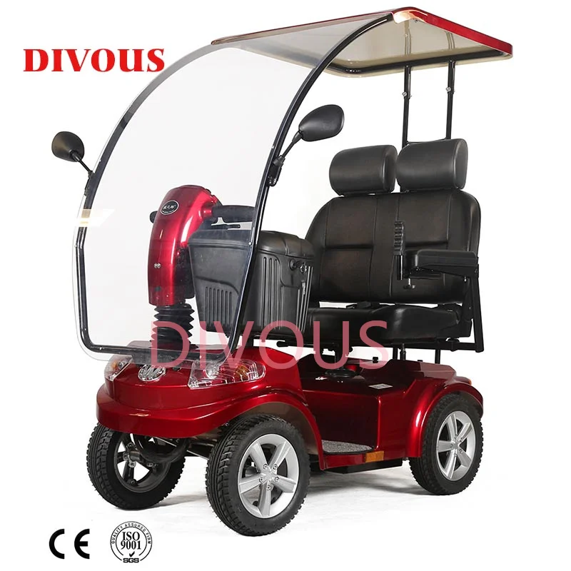 Бесплатная доставка Двухместный Электрический скутер для отдыха на открытом