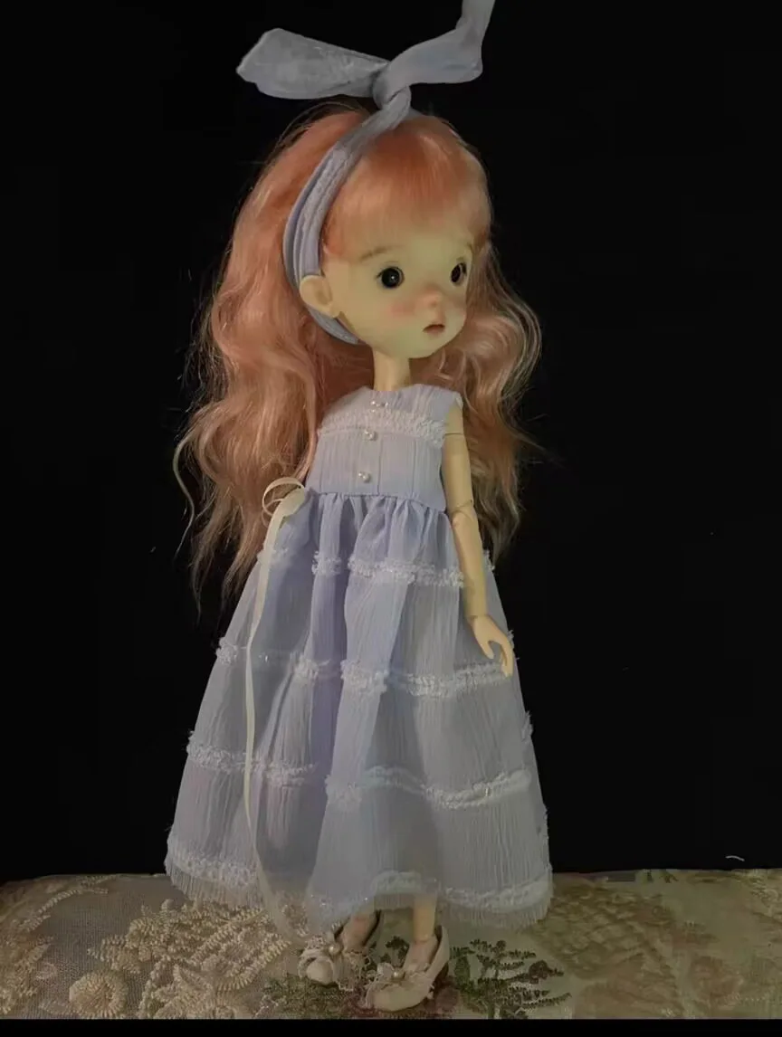 2 шт. винтажное платье Landoudou/Blythe/обруч для волос 1/6 30 см (подходит azone Pullip Ob22/24/26 Licca)