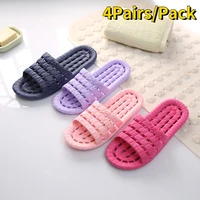 4pairspack man women home slippers eva bath slippers soft sole hollowed out non slip male female indoor shoes couples slides