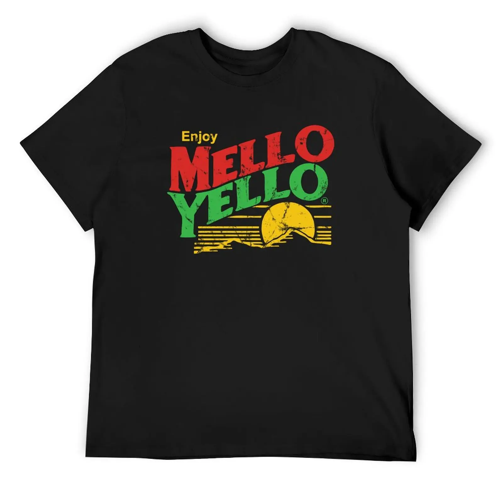 Винтажная футболка Enjoy Mello Yello уличная одежда для мальчиков белая винтажная