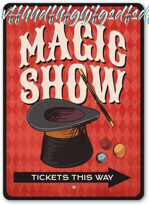 Металлический знак Magic Show 8 x 12 дюймов