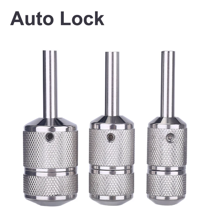 

1PC Stainless Steel 22MM 25MM 30MM Self-Locking Machine Handle Auto Lock Tattoo Grip Tube Accessories