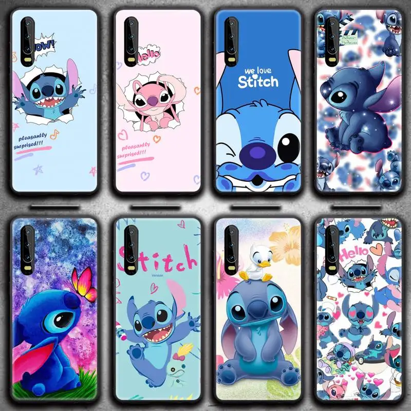 cute cartoon stitch phone case for huawei p20 p30 p40 lite e pro mate 40 30 20 pro p smart 2020 free global shipping