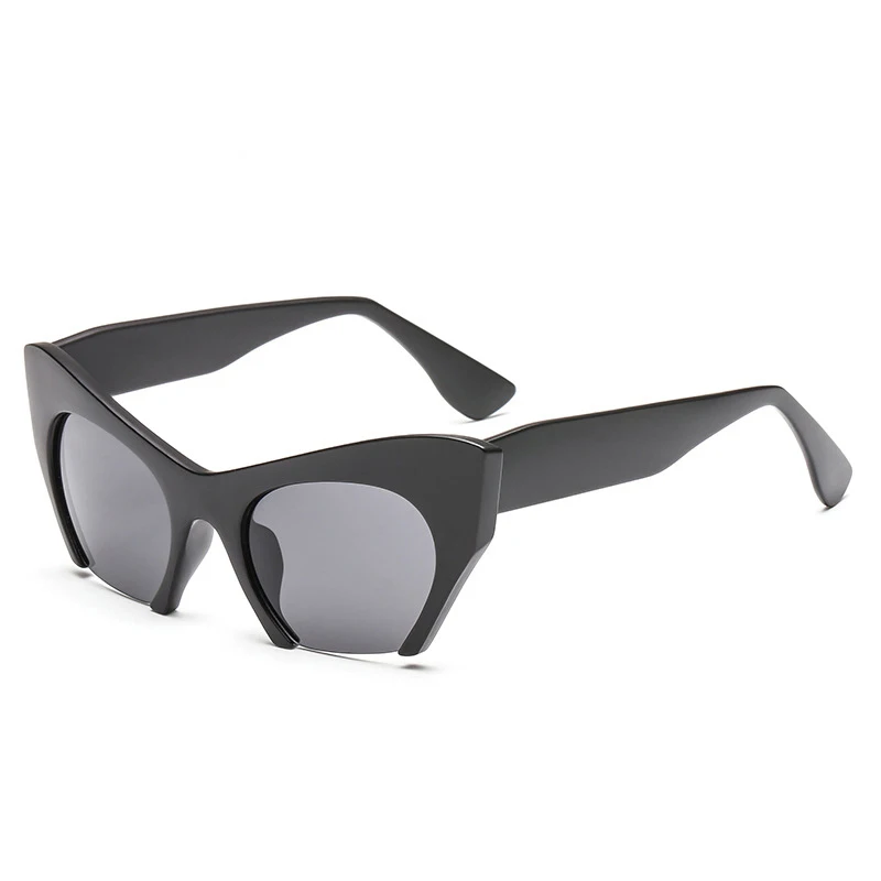

Женские солнцезащитные очки в полуоправе, винтажные очки кошачий глаз в стиле рок, трендовые привлекательные дорожные очки с защитой UV400, 2022