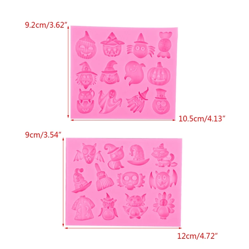

Halloween Silicone Baking Mold Non-Stick Mold Creative Baking Gadget Halloween Theme Moulds for Halloween Baking 2 Types