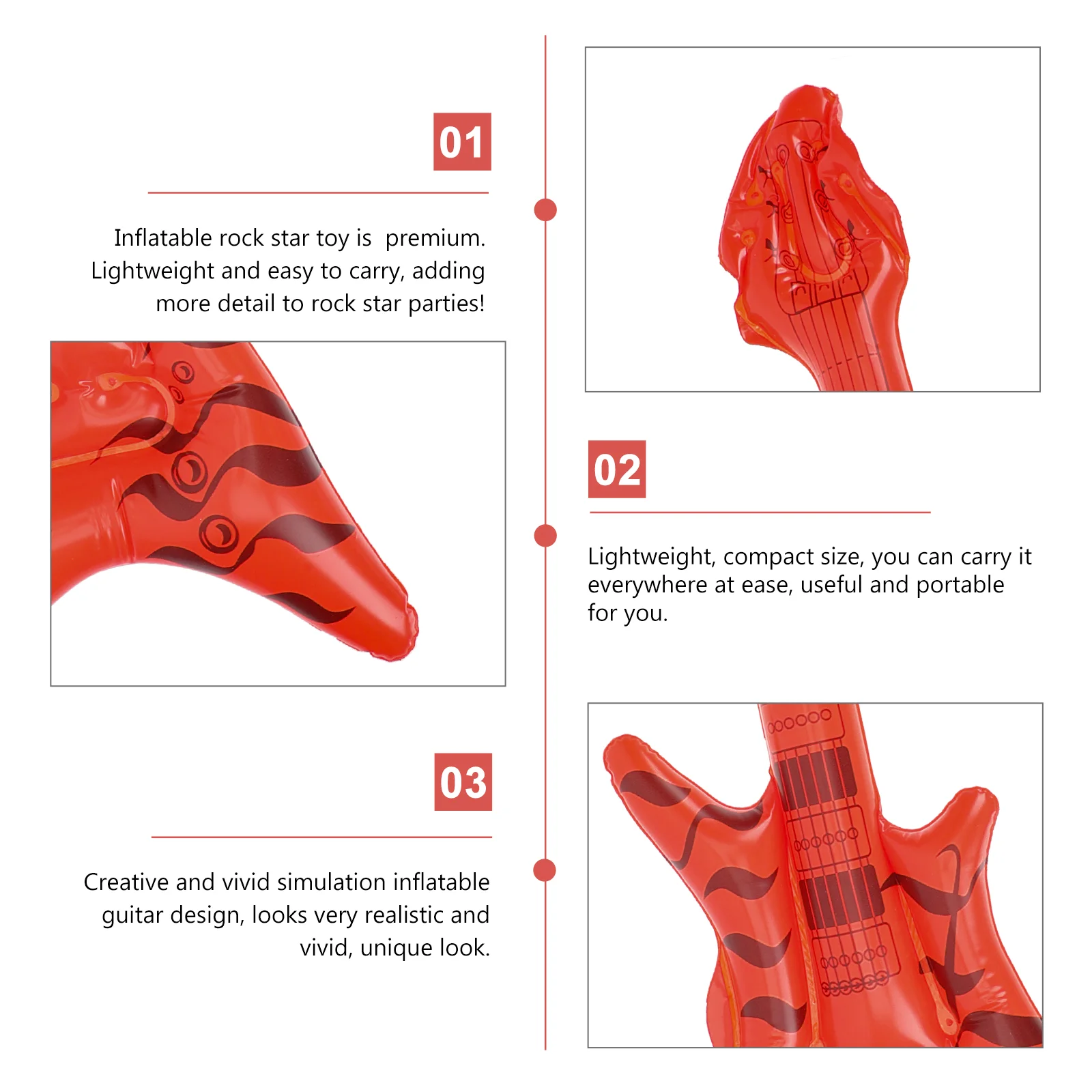 Воздушный шар для электрогитары надувной рок-инструмент ретро-декор воздушные