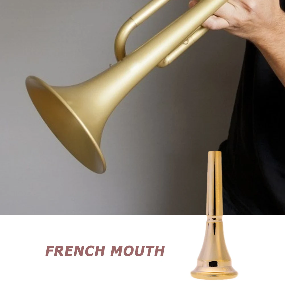 

Многоразовые посеребренные мундштуки трубы прочный медный французский гудок мундштук для латунной музыкальной практики новичку