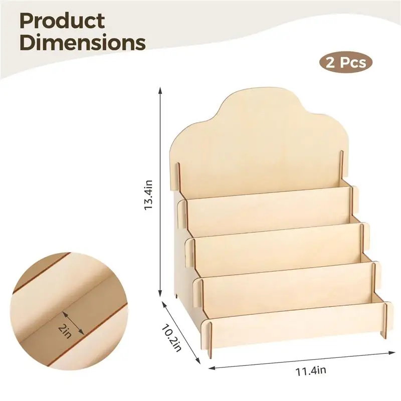 2 шт./компл. подставки для поздравительных открыток 4-уровневые деревянные