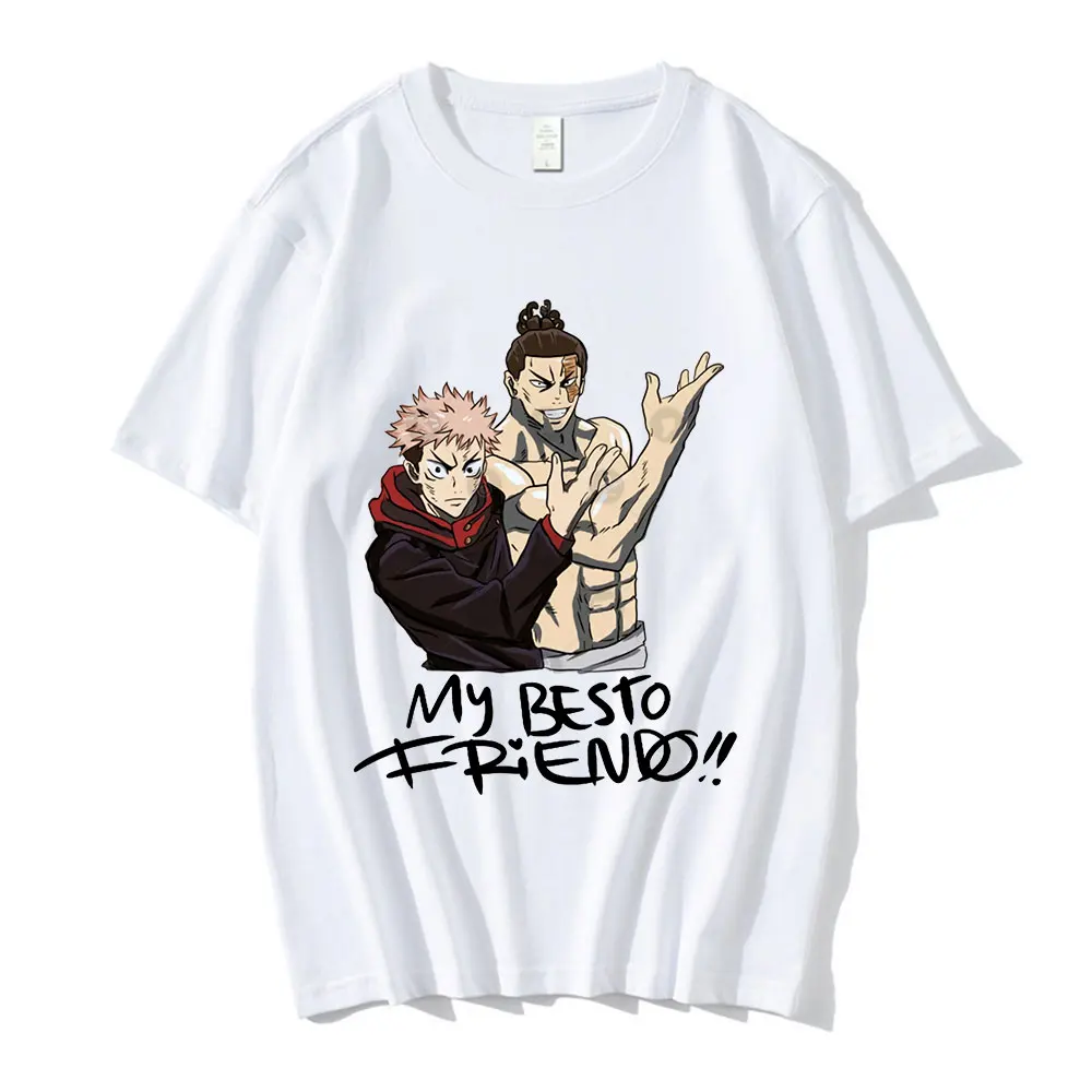 

Men T-Shirt Jujutsu Kaisen My Besto Friendo Todo Aoi Novelty 100% Cotton Tee Shirt Anime T Shirts O Neck Clothing Plus Size