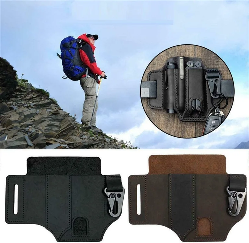 

Многофункциональная Сумка-футляр для выживания, карманная поясная сумка для повседневного использования, органайзер с держателем для ключ...