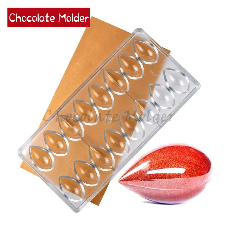 

16 Cavity Polycarbonate Chocolate Molds Water Droplets Shape Candy Fondant Forms Baking Pastry Tools Mould 1120